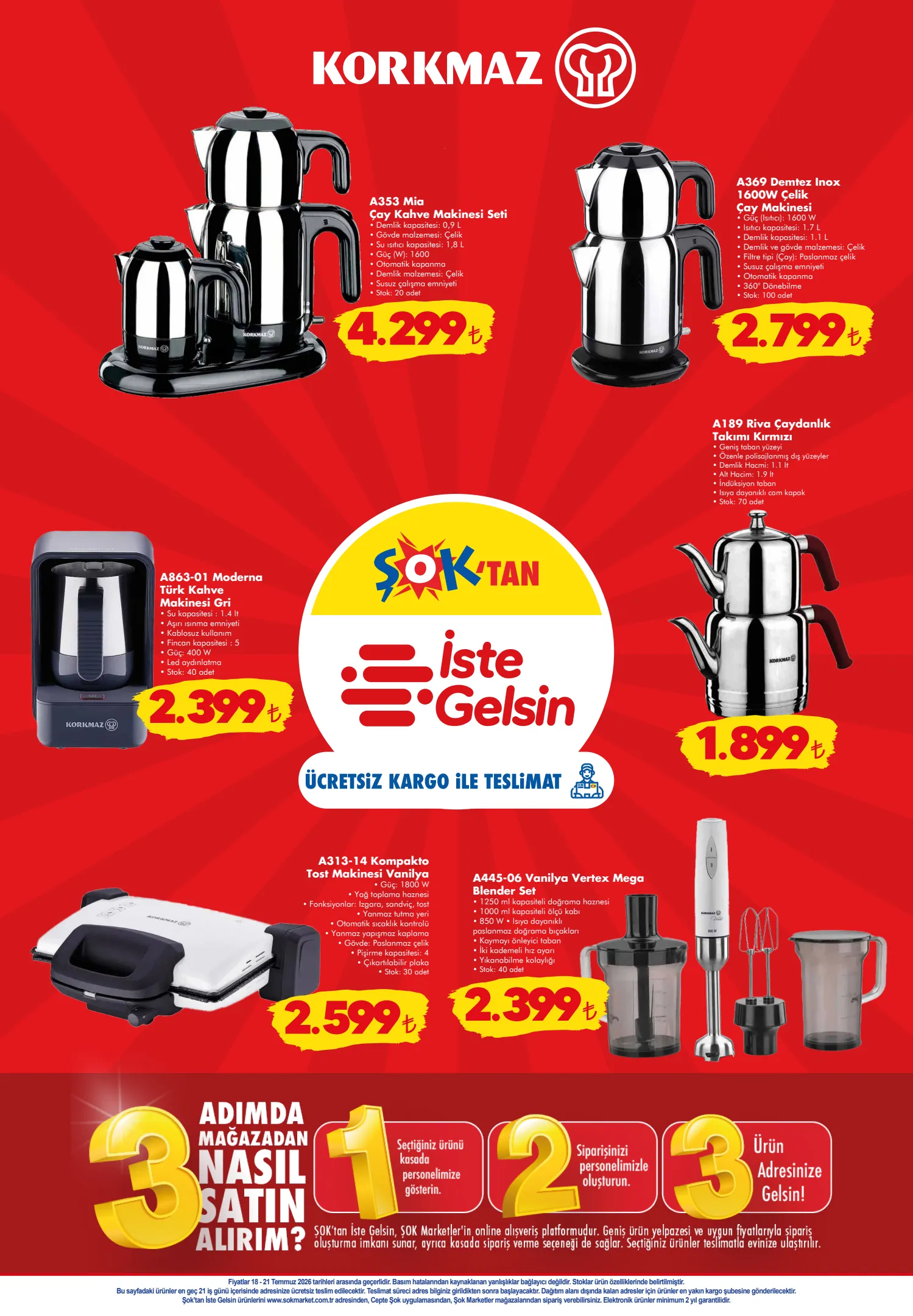 Korkmaz A353 Mix Elektrikli Çay Makinesi
